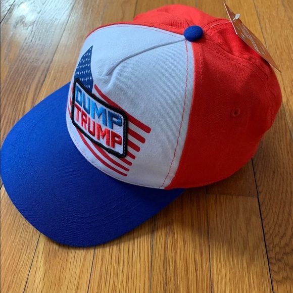 SOLD ⭕️ Dump Trump USA flag snapback trucker hat - Picture 2 of 5